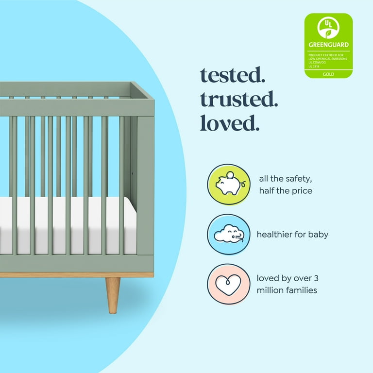daVinci Marley 3-In-1 Convertible Crib in Light Sage and Honey