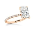 thumbnail image 6 of ESTE ORIGIN 2.5CT Radiant Cut Lab-Grown Diamond Engagement Ring Set – Bridal Wedding Ring Set in 18K Rose Gold Solitaire Stackable Ring Set for Her US 10, 6 of 10