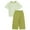Green, variant on Bovxnpu Boys Girls Pajamas, Boys' Short Sleeve Long Pants Pajama Sets Sleepwear, Boys And Girl Fashion And Casual Solid Color Short Sleeve Tops + Cropped Pants Pajama Set 12 Years