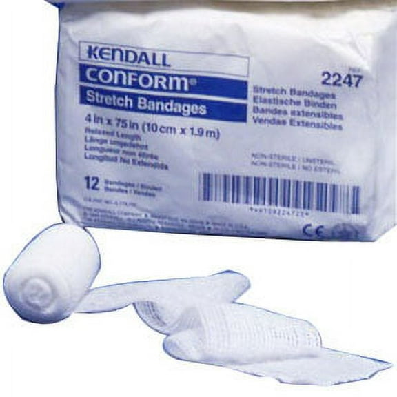Kendall Conform Sterile Stretch Bandage, Soft Pouch, Low Lint, High Absorbency, Moderate Stretch, 2" X 75"