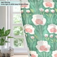 thumbnail image 3 of Green Leaf Flower Pattern Semi Sheer Curtains for Living Room Bedroom Set of 2 Insulated Window Drapes, 3 of 6