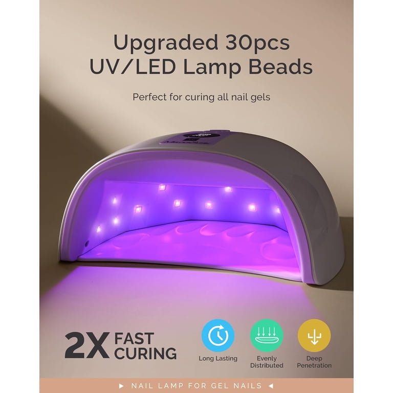 Cordless Rechargeable UV LED Nail Lamp, Purple photo 5