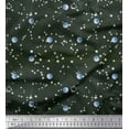 thumbnail image 1 of Soimoi Velvet Fabric Moon & Galaxy Print Fabric by Yard 58 Inch Wide, 1 of 5