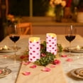 thumbnail image 6 of Lips Pattern Flameless Candles 2 PCS with Remote Realistic Moving Flame LED Tapered Pillar Set for Home Decor, 6 of 7
