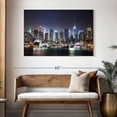 thumbnail image 3 of Elephant Stock New York City Night Lights Wall Art - Horizontal Canvas Wall Art - Living Room Wall Decor - City Canvas - Blue And Gray Decor - 48" x 32", 3 of 8