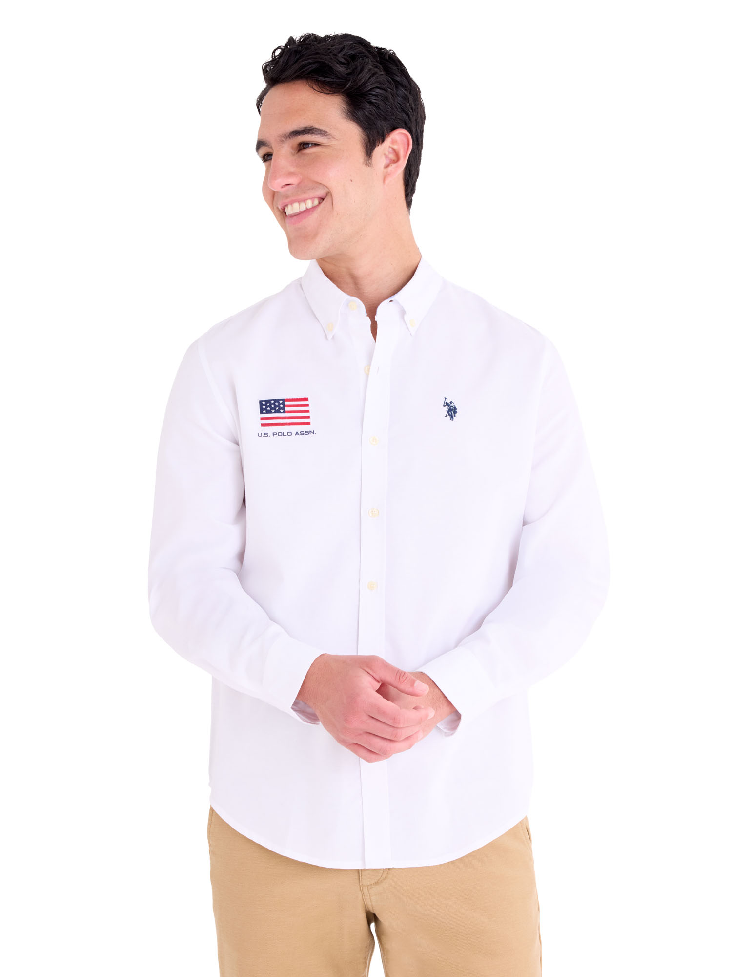 U.S. Polo Assn. Men's Long Sleeve Americana Oxford Shirt