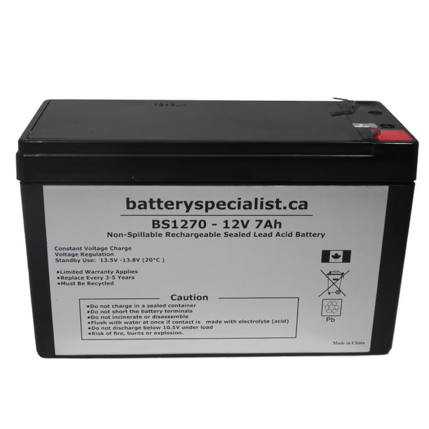 Battery Specialist 12v 7ah Sealed Lead Acid (Sla) Battery For 385ci Portable Fish Finder