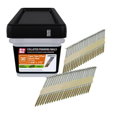 Grip-Rite  2-3/8 in. x .113 in. L Hot Dipped Galvanized  Framing  Framing Nails  1,000 pc.
