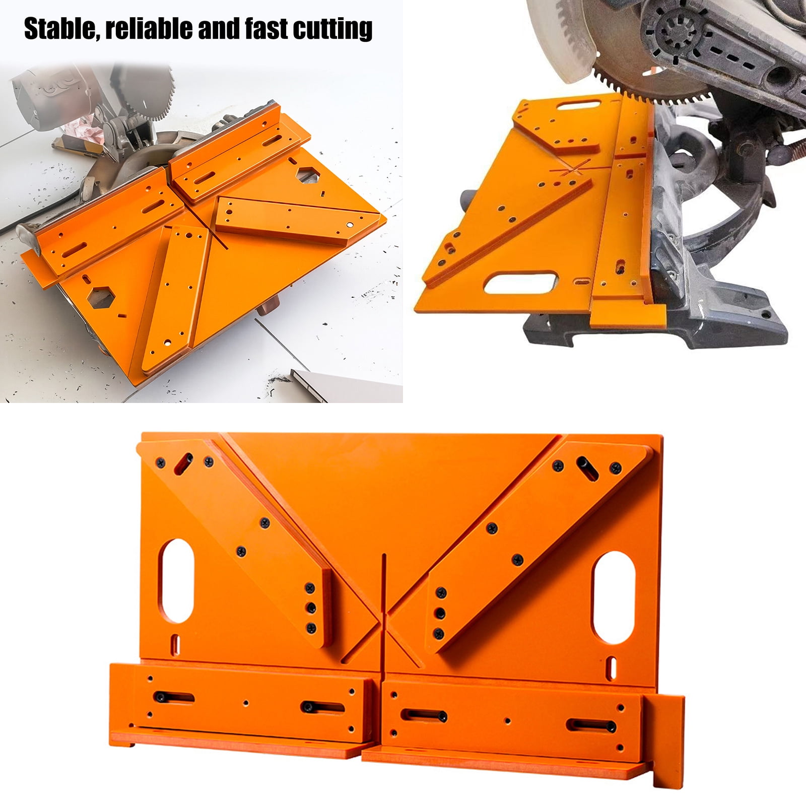Heavy Duty 45/90 Degree Sawing Jig Compatible for Aluminum Trim & Molding Renovation Stability