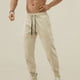 thumbnail image 1 of Pantalones deportivos elásticos de cintura media con bolsillos y cordones para hombre, 1 of 4