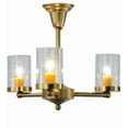 thumbnail image 5 of Meyda Tiffany 140495 Bakersfield 3 Light 20" Wide Pillar Candle Style Chandelier - Brass, 5 of 7
