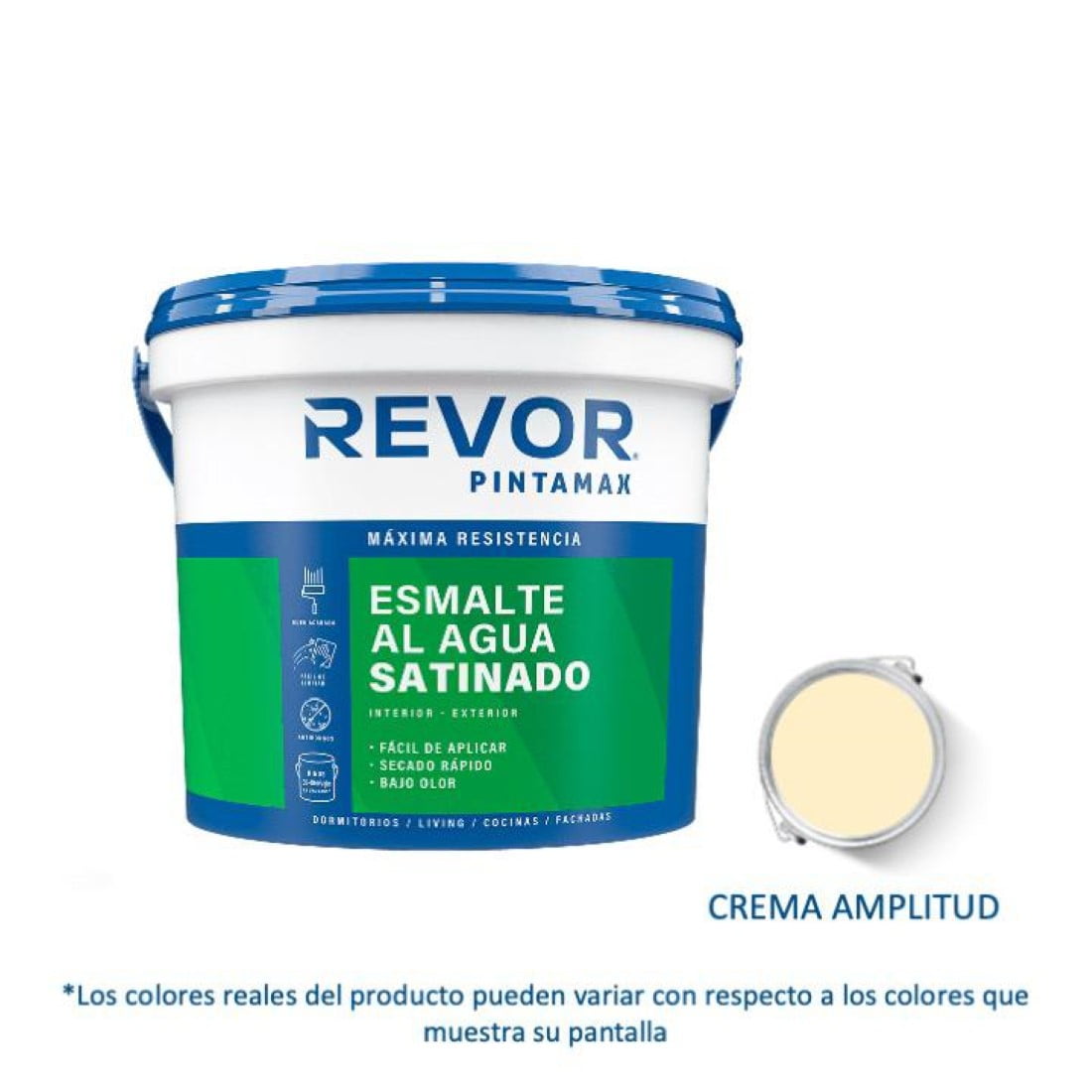 Esmalte Al Agua Satinado Pintamax 1 Gl (3.78Lt) Crema Amplitud