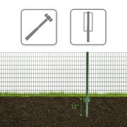 Expert Gardener Powder Coated Steel Fence U Post, Green, 4