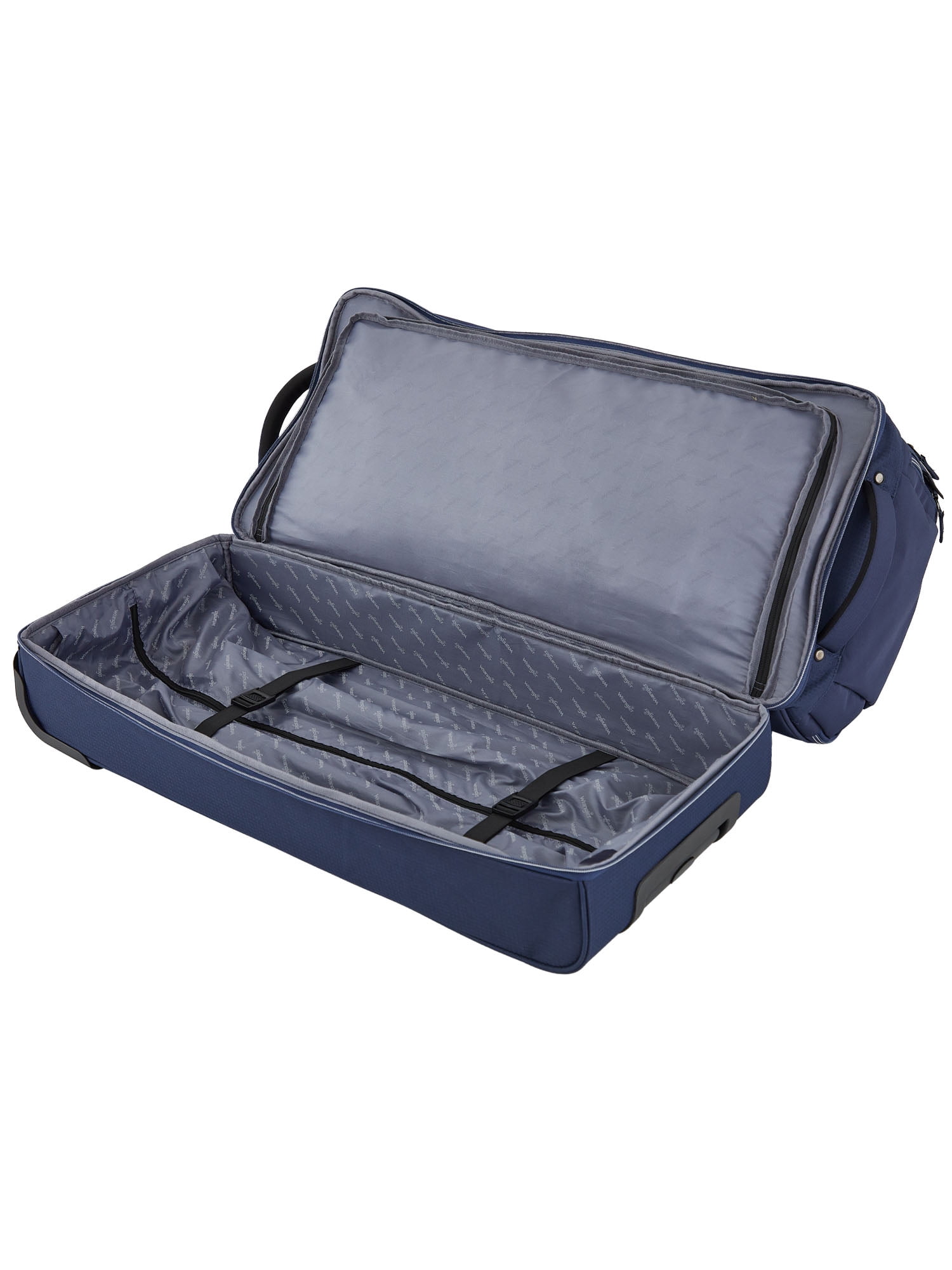 Wrangler 30" Drop-Bottom Rolling Duffel with Telescopic Handle - Navy Blue