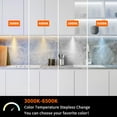 thumbnail image 3 of VST Smart Under Cabinet Lighting Work with Alexa Google Assistant App Remote Control, Recessed or Surface Mount 12V 2W/Pc Puck Light for Kitchen Under Counter, 6 Pack 3000K~6000K,White, 3 of 9