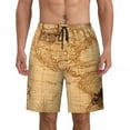 thumbnail image 1 of Men Board Shorts World Map Y2K Funny Swimming Trunks Colorful Geographic Quick Dry Trendy Large Size Beach Shorts, 1 of 5