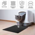 thumbnail image 4 of PETMAKER 24x15-Inch Double-Layer Waterproof Cat Litter Mat (Black), 4 of 9