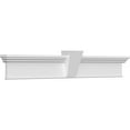 thumbnail image 3 of Ekena Millwork 58" Bottom Width x 62" Top Width x 7 1/4"H x 1"P, Craftsman Crosshead with Bottom Trim w/ Flat Keystone, 3 of 24