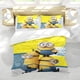 thumbnail image 5 of Minions Conjunto de sábanas temático, trío de piezas, cómodo y amigable con la piel, diseño único, regalo de decoración para el hogar para familiares, amigos y fans,135X200cm, 5 of 6