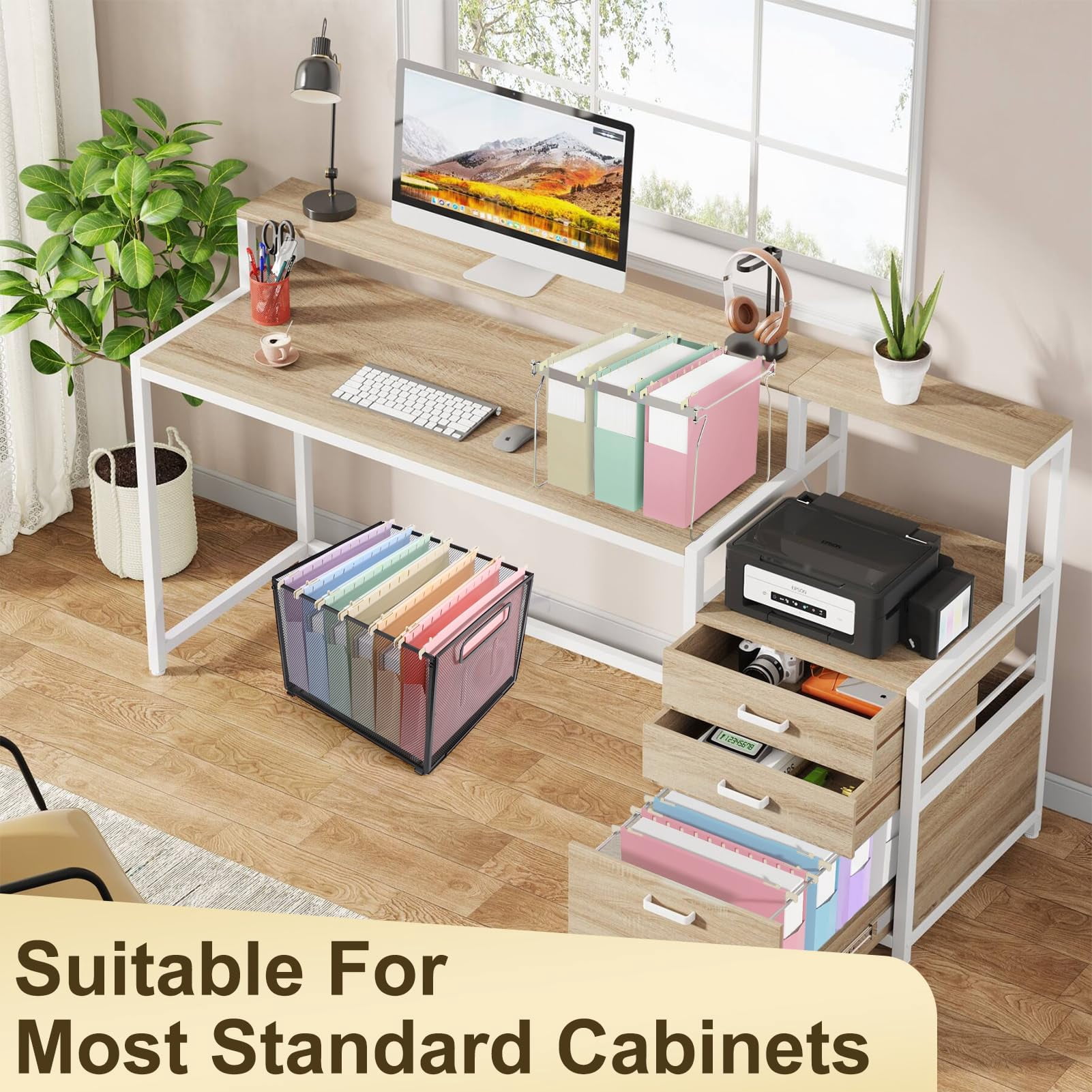 Extra Capacity Plastic Hanging File Folders Letter Size 12 Pack 2 Inch With Tabs Heavy Duty For Filing Cabinet Home And Office Pastel Colors