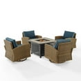 thumbnail image 4 of Bradenton 5Pc Swivel Rocker Conversation Set W/Fire Table Navy/Weathered Brown - Tucson Fire Table & 4 Swivel Rockers, 4 of 19