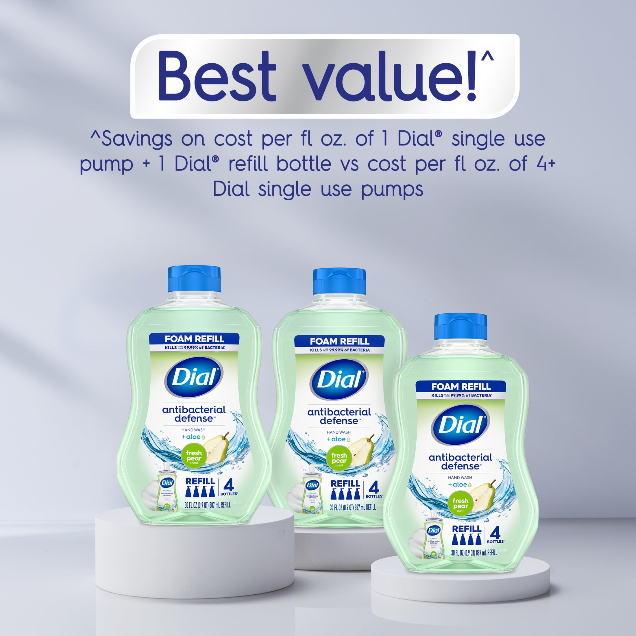 Dial Antibacterial Foaming Hand Wash Refill Fresh Pear 30 Ounce Walmart