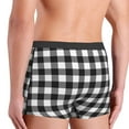 thumbnail image 5 of Naloa Black White Plaid Print Mens Underwear - Boxers for Men, Classic Briefs for Men, 5 of 9