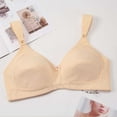 thumbnail image 2 of AINIYS Unpadded Soft Cup Bra Wireless Plus Size Non Padded Bra Minimizer Bras&nbsp; Bralette Secure Fit Bra for Women Unlined Underwire Bra Breathable Beige 38, 2 of 9