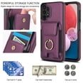 thumbnail image 3 of Allytechgroup Wallet Case Compatible with Samsung Galaxy A13 4G, RFID Blocking Shockproof Stand Slim Fit Case Cover for Women Men, Purple, 3 of 8