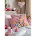 thumbnail image 3 of Easter Throw Pillow Covers 12x20 Inch Set of 2 Bunny Easter Eggs Decorative Pillow Covers Flower Leaves Pink Cushion Cover Pillowcase for Sofa Couch Bed Home Decor, 3 of 9