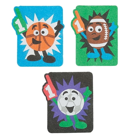 Sports Sand Art Sheets - Craft Supplies - 12 Pieces