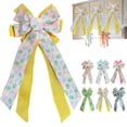 thumbnail image 5 of JHEHF Happy Easter Large Wreath Bows 24.8*11 Inch Easter Egg Wired Ribbon Bow Ornament for Wreath Kitchen Cabinet Door Wall Indoor Outdoor Decoration, 5 of 6