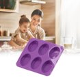 thumbnail image 4 of , 6-Grid Heat-resistant Silicone  Easy To Use Originality Pattern Silicone  For Home Bakery Oval, 4 of 8
