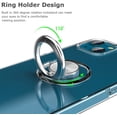 thumbnail image 5 of Case for iPhone 13, Clear Body Soft TPU Shockproof Case with 360 Degree Rotation Ring Kickstand for iPhone 13 6.1 inch with 2 Glass Screen Protectors,Camera Lens Protector, Clear Set, 5 of 9
