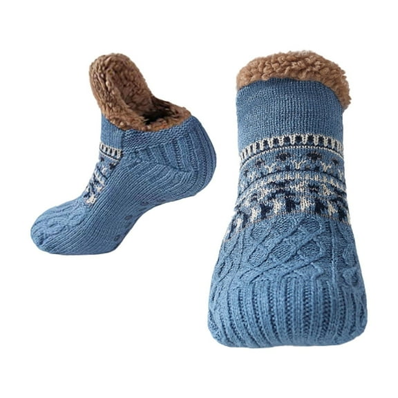 AUQ Floor Socks,Versatile Adaptive Home Slippers Socks,Non-Slip Safe Carpet Socks for Peace of Mind,Blue