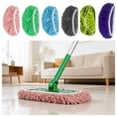 thumbnail image 2 of qolami 6 Pack Chenille Duster Mop Heads, Microfiber Chenille Mop Pads, Reusable Dry Sweeping Cloths Wet Mop Pads Refills, Black, 2 of 6
