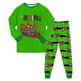 thumbnail image 2 of UAYOTSE Little Boys Pajamas Fire Truck Kids Train 2 Piece Pjs Dinosaur Sleepwear Toddler Boy Tractor Clothes Sets(7-8 Years,Z68-Green), 2 of 7