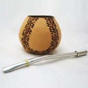 Simple Mate Lined in Carved Leather Argentina 3326 ships from USA