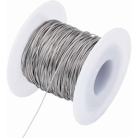 1 Roll 304 Stainless Steel Wires for Jewelry Making Soft Wire for Wire Wrapping Sculpting Floral DIY Arts (0.6MM/22 Gauge/164.04 Feet) Silver