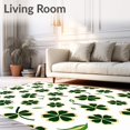 thumbnail image 2 of ODIKA 6'x9' Machine Washable Non-Slip Area Rug, Lucky Patch Tree Skirt with Radiant Abstract Leaf High Traffic Rug with Pad, Green, 741356, 2 of 8
