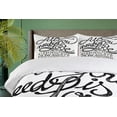 thumbnail image 4 of Ambesonne Black and White Duvet Cover Sets, Word, 2-King, White Black, 4 of 7