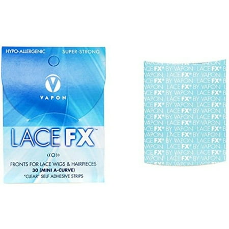 Strip Self Adhesive - Vapon Lace FX Mini A-Curve, Fronts for Lace Wigs & Hairpieces- Clear Self Adhesive Strips
