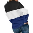 thumbnail image 3 of Gvmfive Women's Long Sleeve Lapel Zipper Sweatshirt Color Block Pullover Casual Tops, 3 of 4