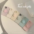 thumbnail image 4 of Funda a prueba de golpes para iPhone, carcasa de silicona suave y lisa con soporte, Color caramelo, para iPhone 15, 14, 13, 12, 11 Pro Max, 7, 8 Plus, XS, X, XR, SE 3, 4 of 5