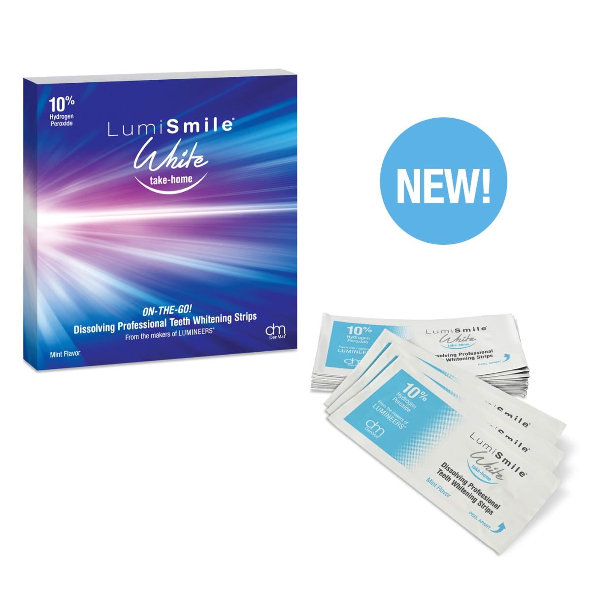 Oral Procare, Lumi-Smiles Teeth Whitening Strips, Dissolving Professional Whitening Strips, 14 Treatments 28 Strips