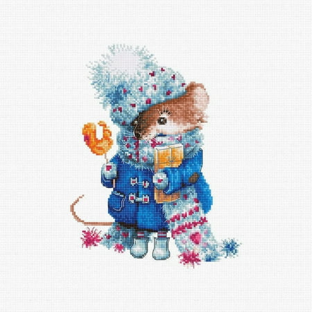 UPC: 4840746023149 | Christmas mouse B1168L Counted Cross-Stitch Kit