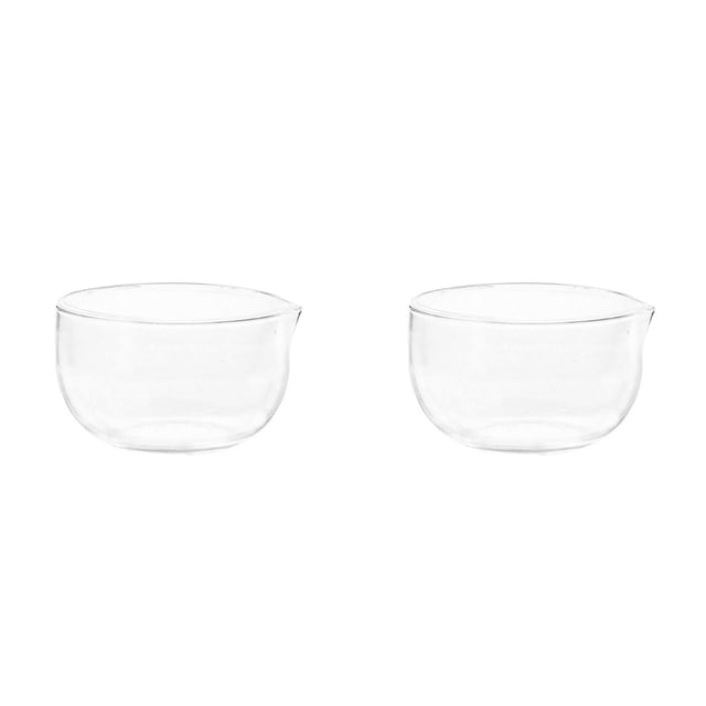 Small Glass Bowls For Kitchen Prep, Glass Salad Bowl For Dessert, Fruit, Pudding, Candy, Cereal, Ice Cream, Stackable Bowls 2 Pcs