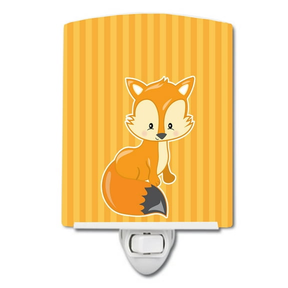 Caroline's Treasures BB9164CNL Fox Ceramic Night Light, 6x4x3", multicolor