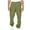 Olive Green, variant on WREESH Men's Cargo Pants Solid Casual Multiple Pockets Outdoor Fitness Pants Trousers Olive Green
