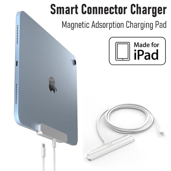 Magnetic Charging for iPad 10th Gen & iPad 11 ( A16), Aluminum Alloy Smart Connector Charger with Woven Design Cable